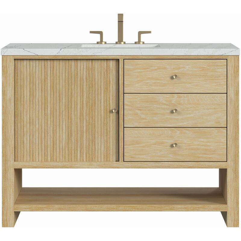 James Martin Vanities D404-V48-3ENC Marigot 48" Single Basin Wood - Sunwashed Oak - Oak Finish