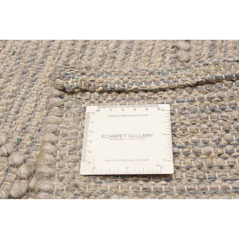 ECARPETGALLERY Braid weave Sienna Taupe Wool Rug - 5'0 x 7'11