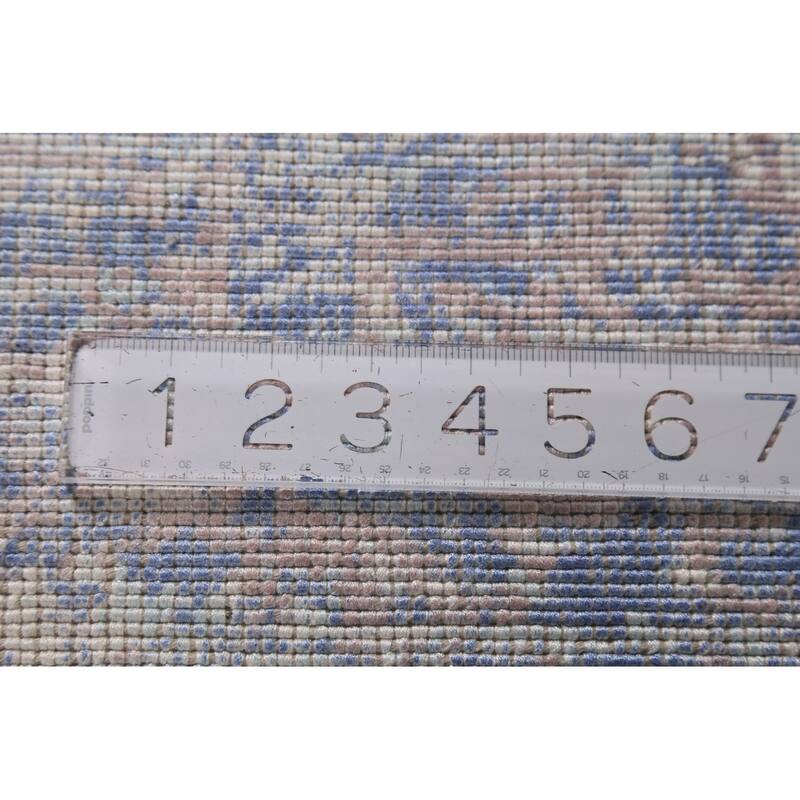 All-Over Abstract Contemporary Area Rug Handmade Wool Carpet - 8'11"x 11'11"