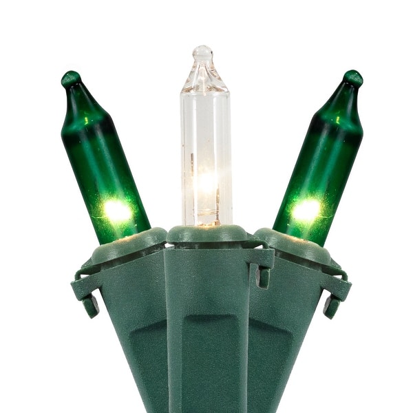 Christmas Lights 50-Count Clear Mini Warm White Lights – Green Wire, UL Certified, Connectable Up To 5 Sets, IP44 Waterproof, For Indoor/Outdoor Holiday Decor