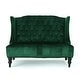 preview thumbnail 2 of 7, Leora Modern Glam Tufted Velvet Wingback Loveseat by Christopher Knight Home