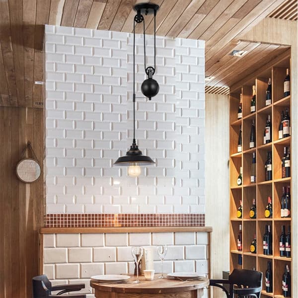 Industrial Rustic Pulley Light Hanging Fixture Lamp Chandelier 22 x