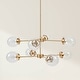 preview thumbnail 1 of 10, INK+IVY Calista 8-Light Metal Chandelier with Globe Bulbs Gold/Clear