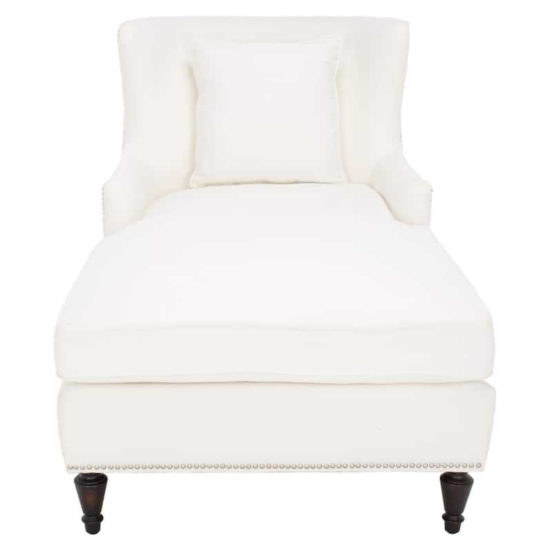 SAFAVIEH Couture Salbjorg Upholstered Chaise Lounger - 33 In W x 63 In D x 38.5 In H - 33Wx63Dx39H