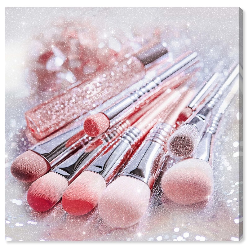 Brush Collection Blush Canvas by Art Remedy, Gallery Wrapped - 16" x 16"