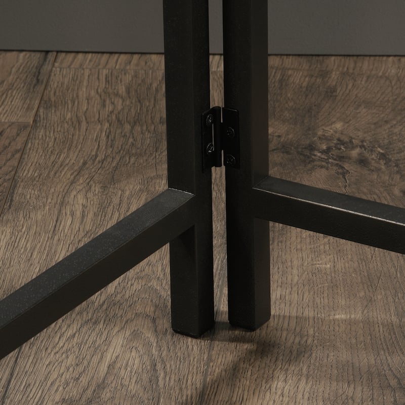 Wood L-Shaped Desk with Rustic Style, Brown