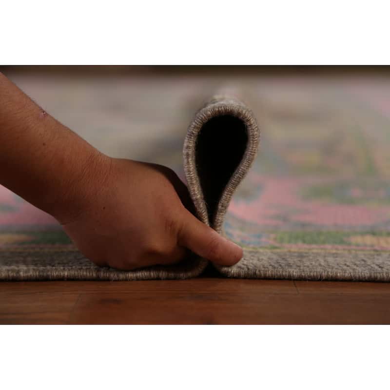 Hand Knotted Oriental 100% Wool Carpet Transitional All-Over Greys & Charcoal Oushak Area Rug - 13' 10'' X 10' 3''