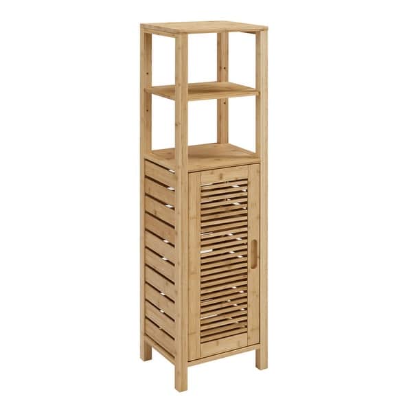 slide 2 of 12, Bracken Bamboo Mid Cabinet Natural
