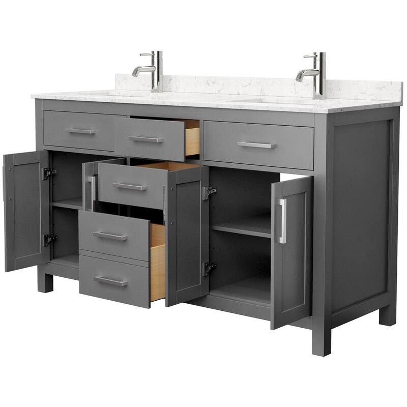 Wyndham Collection WCG242460DCCUNSMXX Beckett 60" Free Standing Double