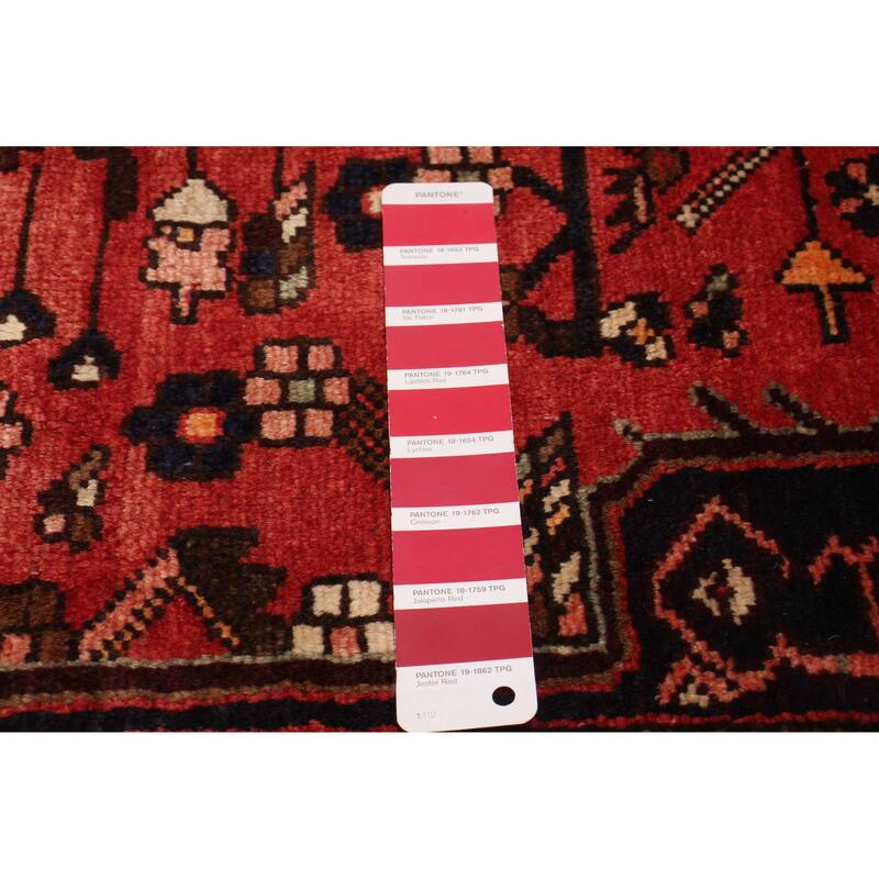 ECARPETGALLERY Hand-knotted Andelz Red Wool Rug - 3'6 x 9'3