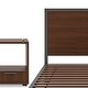 preview thumbnail 6 of 8, Homestyles 3-Piece Merge Brown Wood Queen Bed with Two Nightstands Set