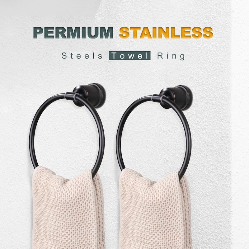 2PCS Wall Mounted Towel Ring