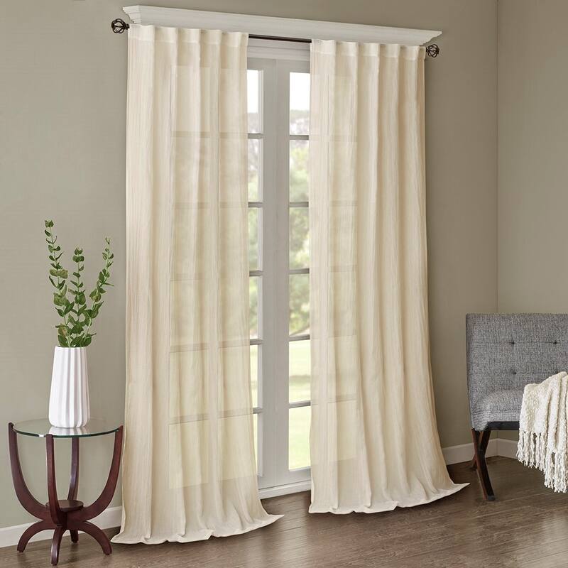 Solid Crushed Curtain Panel