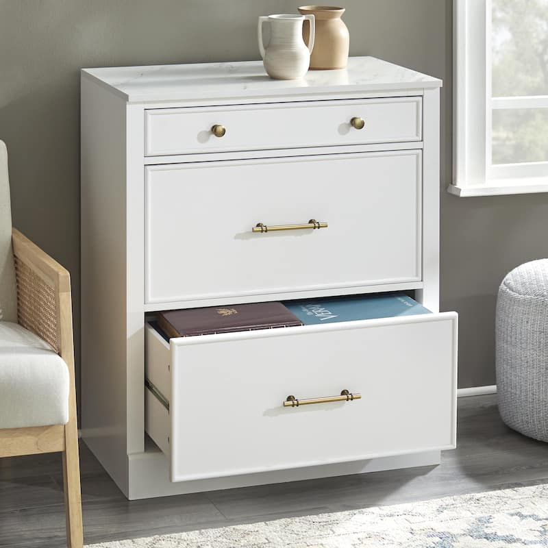 Lifestorey Monza 2-Piece Modular Bookcase with Drawers