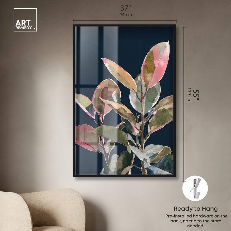 Fuchsia Frond II Shadowbox by Art Remedy