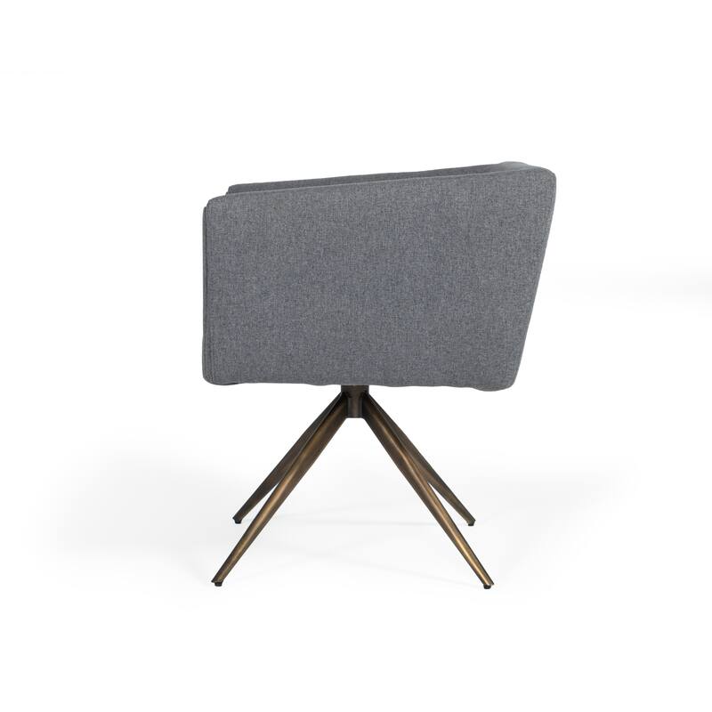 Modrest Riaglow Contemporary Dark Grey Fabric Dining Chair