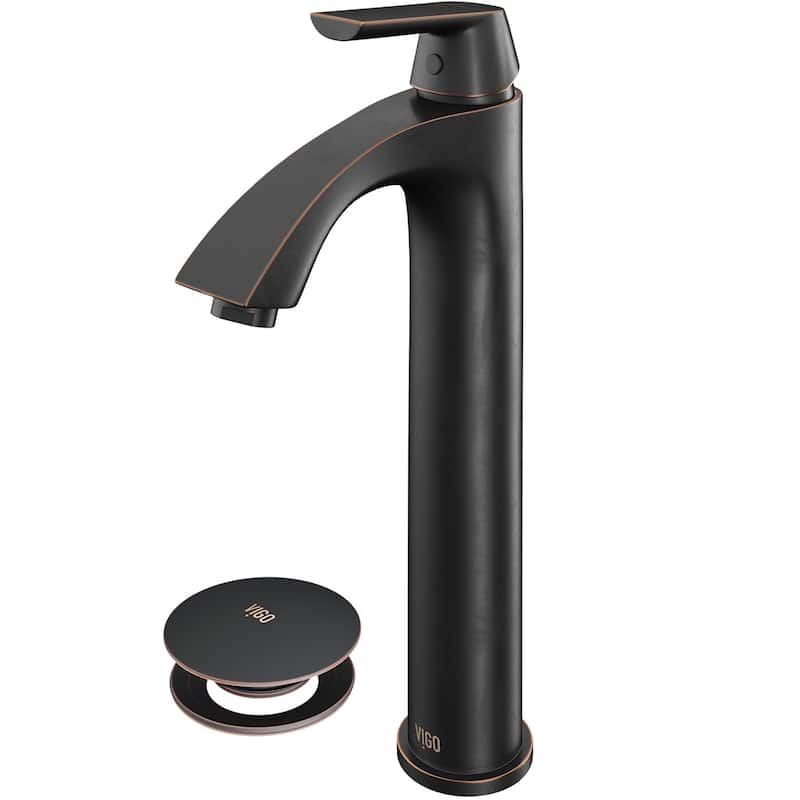 VIGO Linus 12" H Single Handle Single Hole Bathroom Vessel Faucet