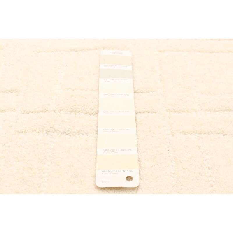 ECARPETGALLERY Hand Tufted Timeless Cream Wool Rug - 5'0 x 8'0