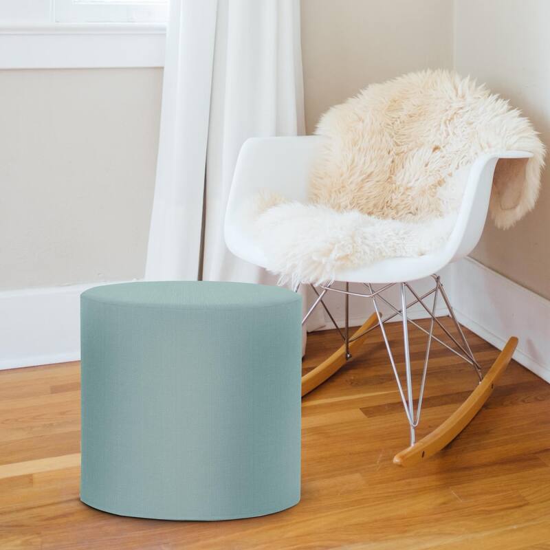 Allan Andrews No Tip Cylinder Ottoman with Cover, Sterling Collection