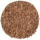 preview thumbnail 28 of 136, SAFAVIEH Handmade Leather Shag Carlijn Modern Decorative Rug 4' Round - Brown - Round
