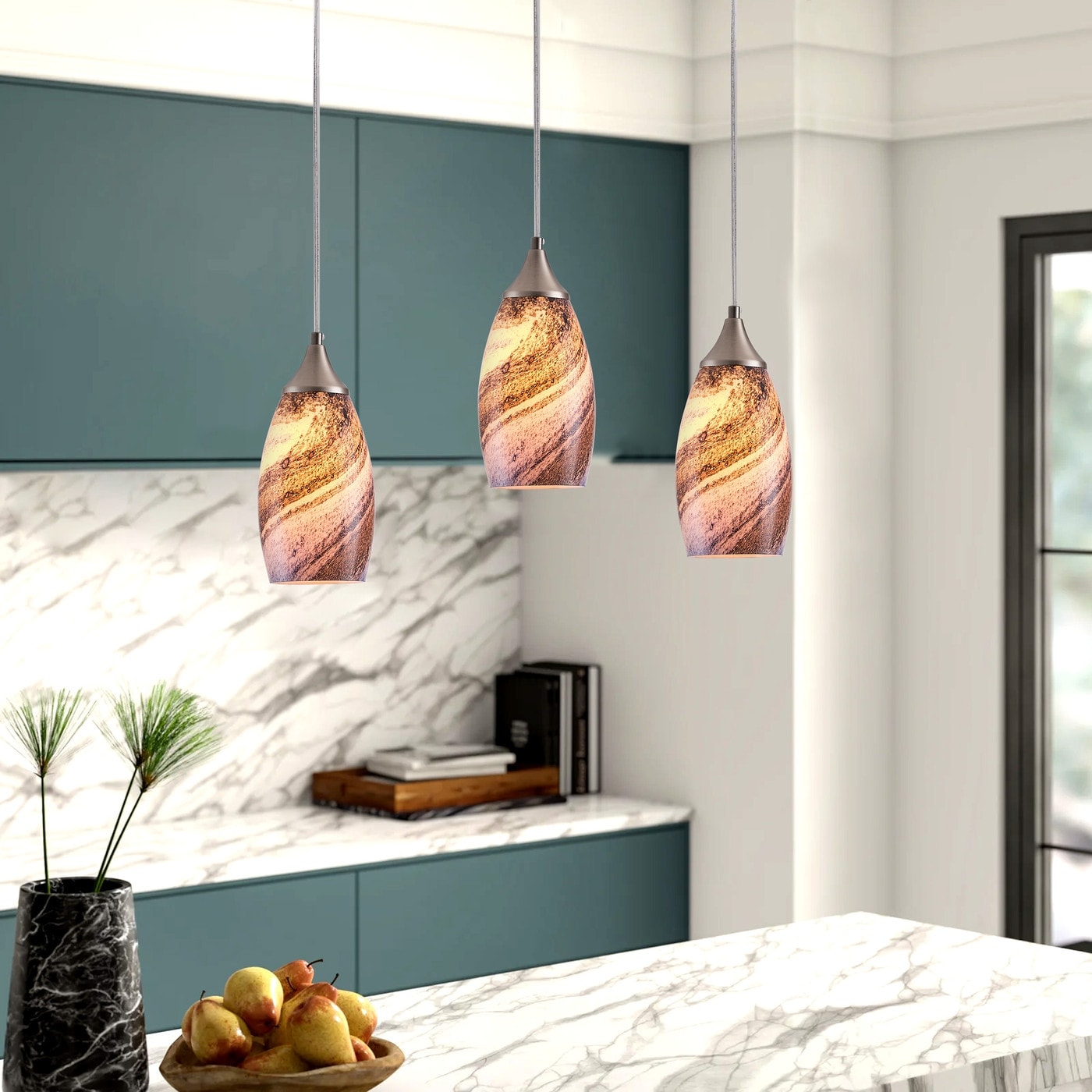 Blown glass mini pendant lights on sale