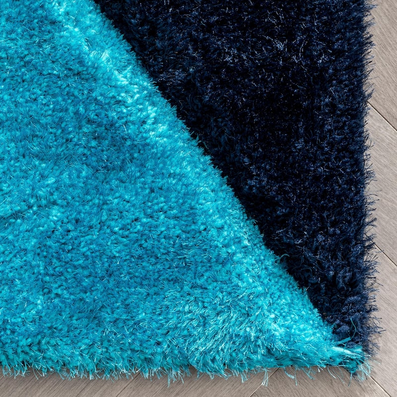 Well Woven Lolly Mori Abstract Geometric High Low Shag Area Rug