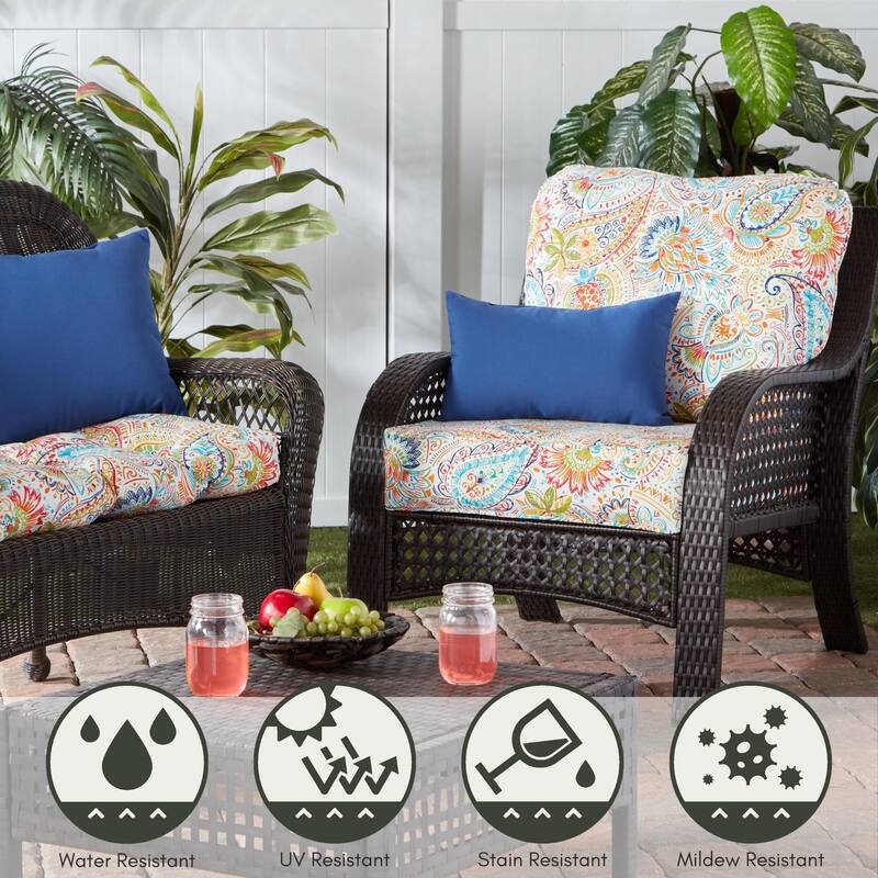 Premium Deep Seat Outdoor Cushion Set by Greendale Home Fashions (Cushions Only)
