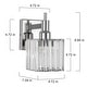 preview thumbnail 176 of 182, 2/3/4-Light Modern Bathroom Crystal Vanity Light Wall Sconces