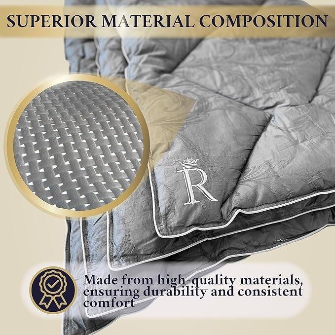 Royal Therapy Comforter, White Comforter Duvet Insert, Down Alternative Blanket Comforter