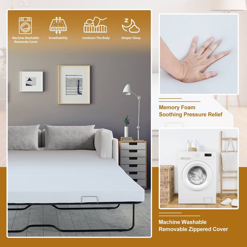 Foldable Pull Out Sofa Bed Replacement Mattress, Sofa Not Included