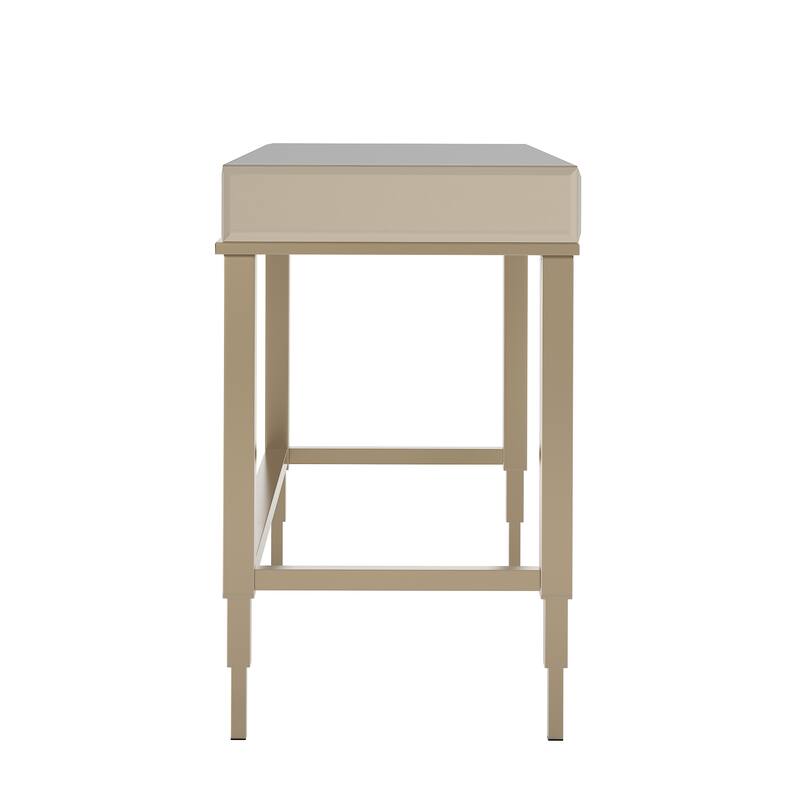 Camille Beveled Mirrored Accent 1-drawer Office Writing Desk by iNSPIRE Q Bold