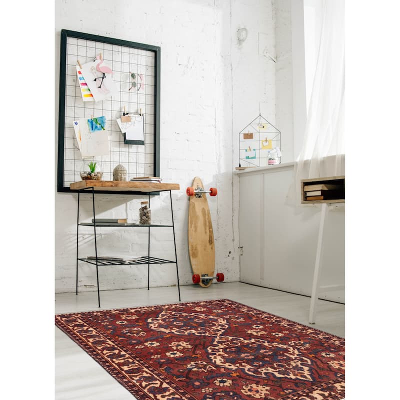 ECARPETGALLERY Hand-knotted Anadol Dark Red Wool Rug - 5'3 x 6'11