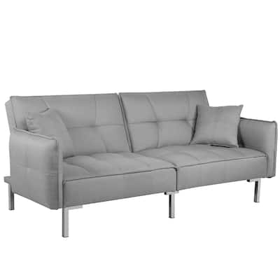 Yaheetech 78in Convertible Futon Sofa Bed with Fabric Cover