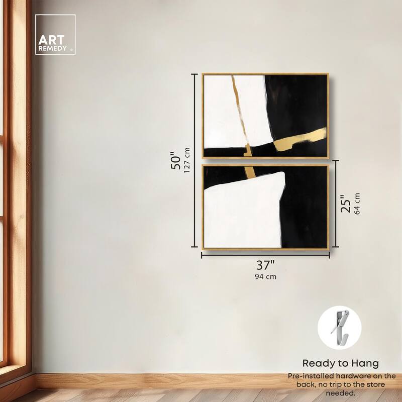 Urban Grid II Canvas Set of 2 by Art Remedy