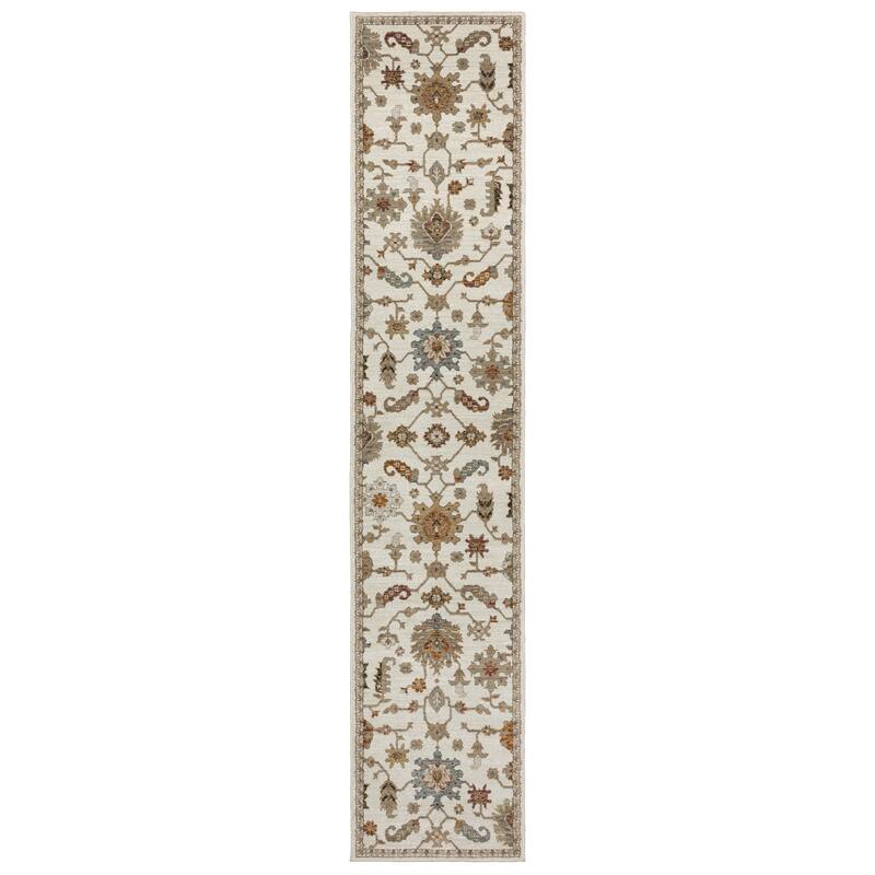 Style Haven Adalynn Persian Inspired Ivory/ Multi Area Rug - 2' 6" x 12'