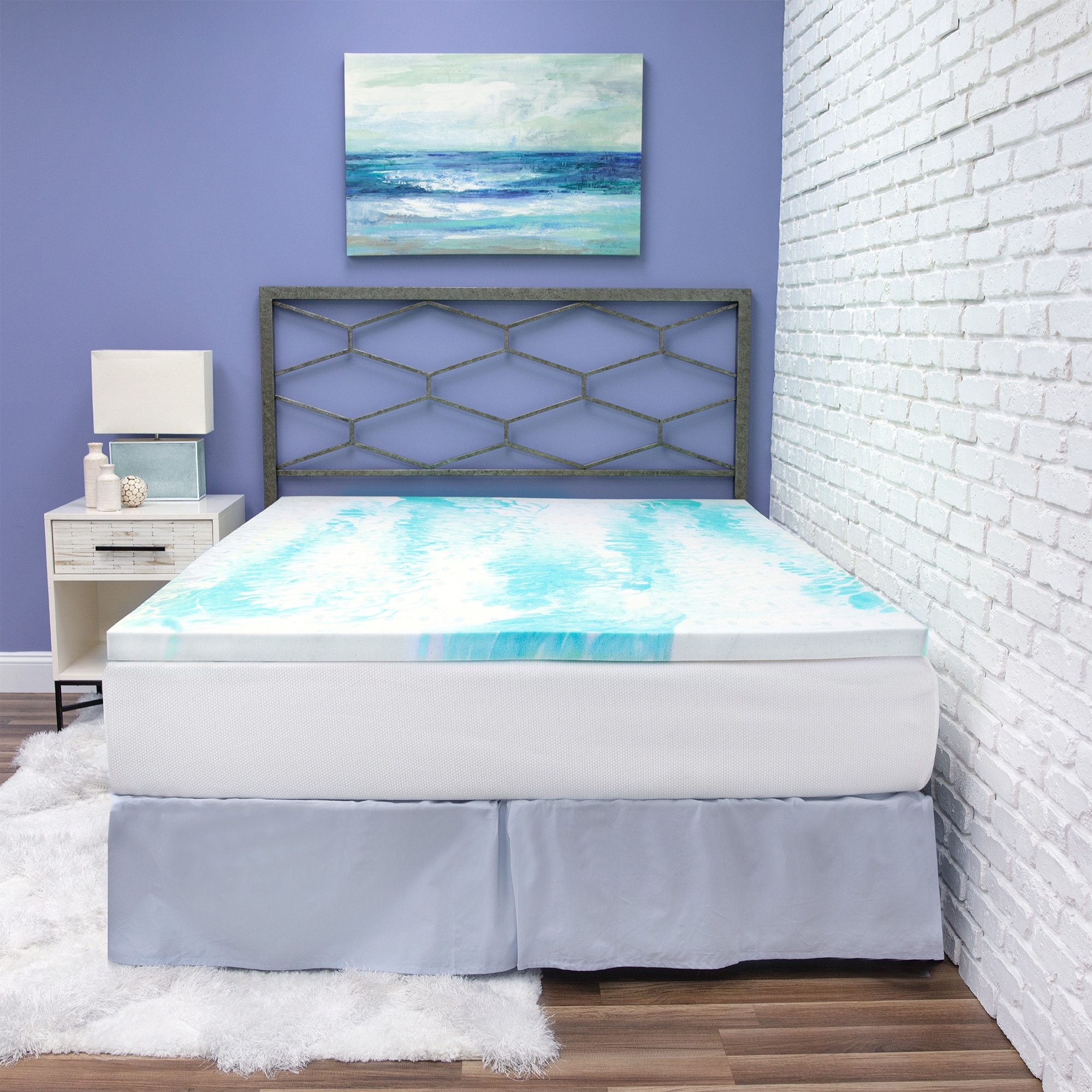 CLOUD9 GEL QUEEN 2" MEMORY FOAM MATTRESS PAD BED TOPPER 