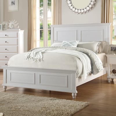 Wood Panel Bed With Headboard
