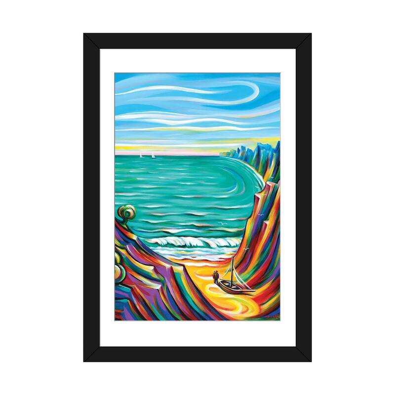 iCanvas "Man Among Giants" by Novik - Black - 32x24x1