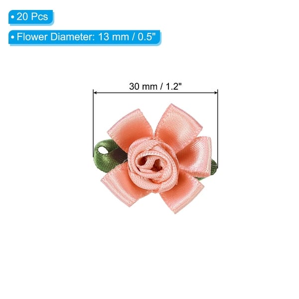 50 Pièces Mini Nœuds Satin Rose Rouge - Pour DIY, Décoration De Fête - Neuf, Marque Uxcell