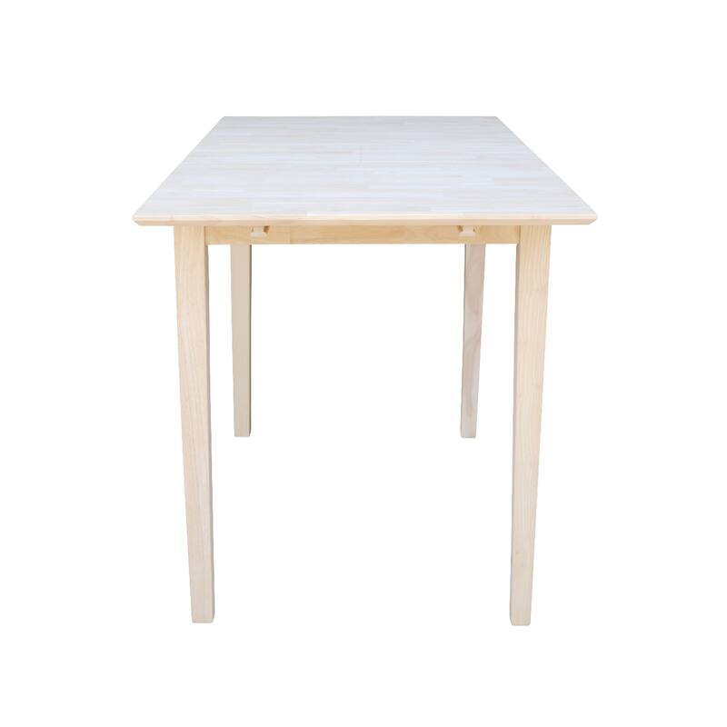 International Concepts 32-inch Wide Unfinished Shaker-style Parawood Counter Height Dining Table with Butterfly Extension