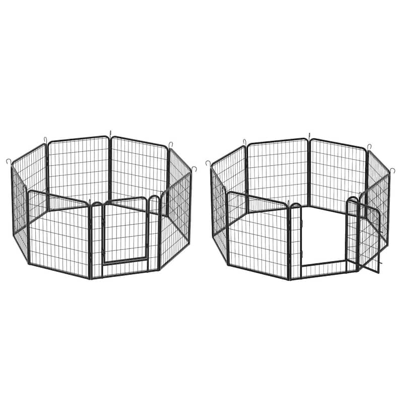 Heavy Duty Metal Dog Playpen with Door and 6 to 16 Panels for Indoor Outdoor
