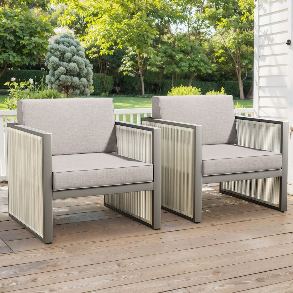 Outdoor Wicker Rattan Arm Chair with Cushion