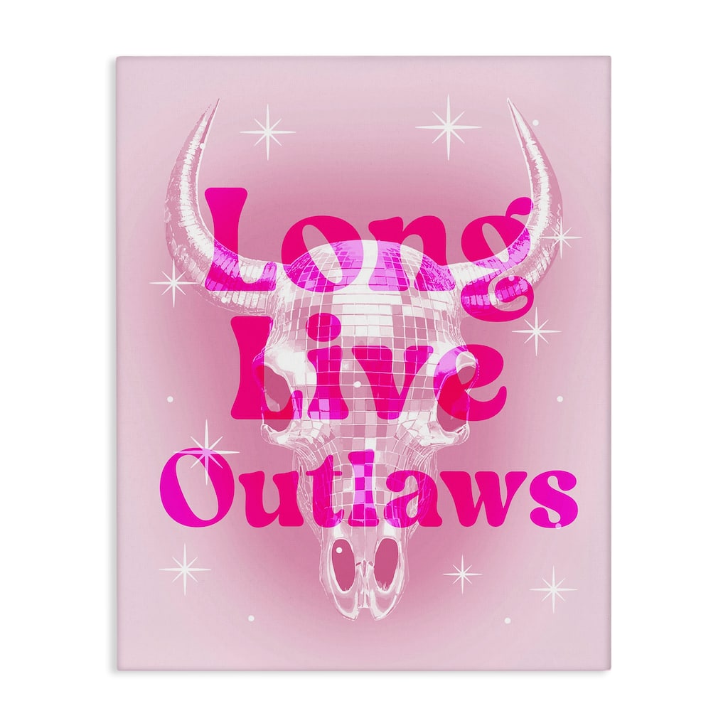 Stupell Glam Long Live Outlaws Canvas Wall Art Design By Lil' Rue
