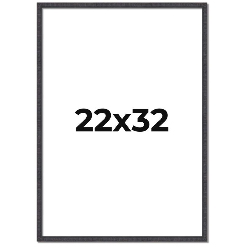 22x32 Frame Brown Solid Wood Picture Frame - Complete Modern Photo