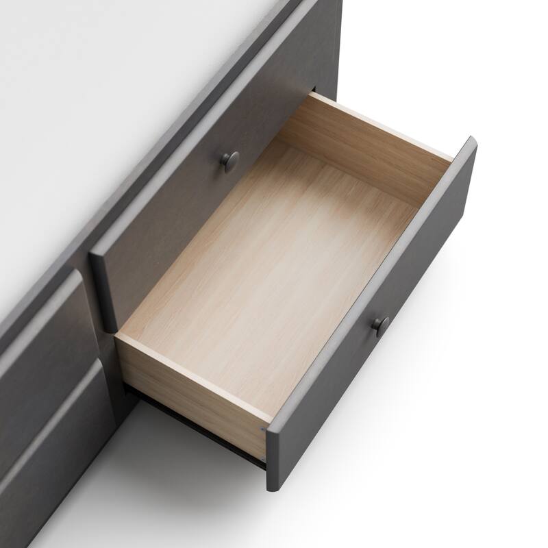 Furniture of America Maurice Grey Twin Rubberwood Captain Bed with Trundle and USB Port