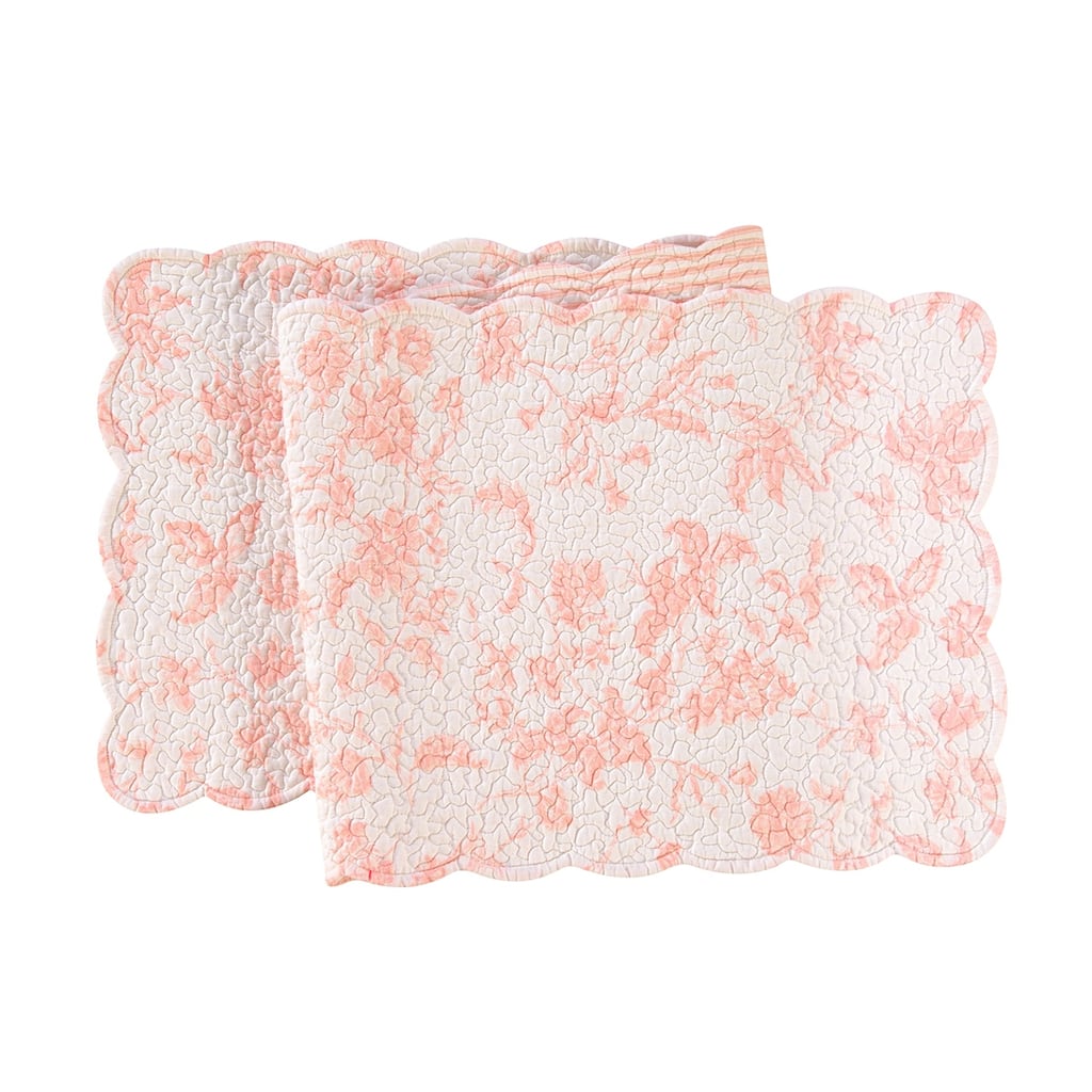 Colonial Williamsburg 14" x 51" Brighton Pink Cotton Quilted Reversible Table Runner 14x51