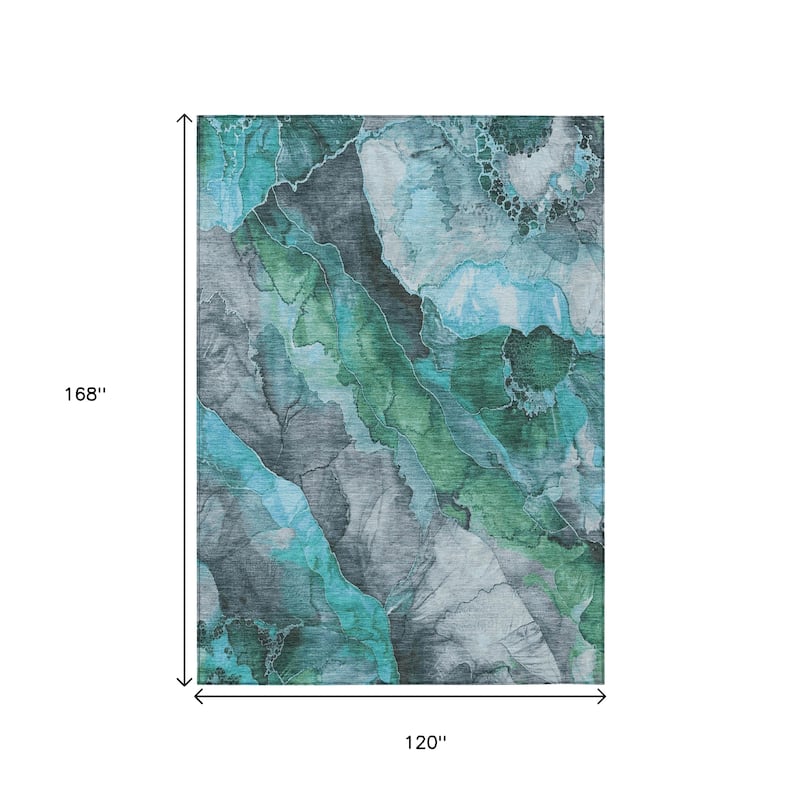 HomeRoots Floral Transitional Rectangle Outdoor Rug
