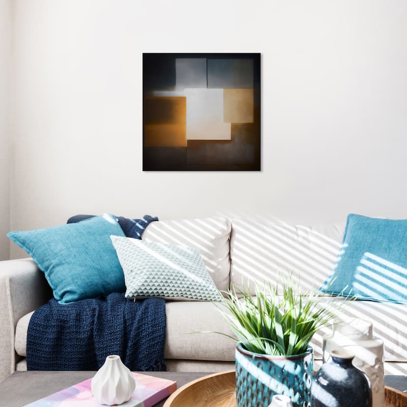Wynwood Studio Canvas Abstract Cubist Modernism Black and Modern & Contemporary Wall Art Canvas Print - 20 x 20