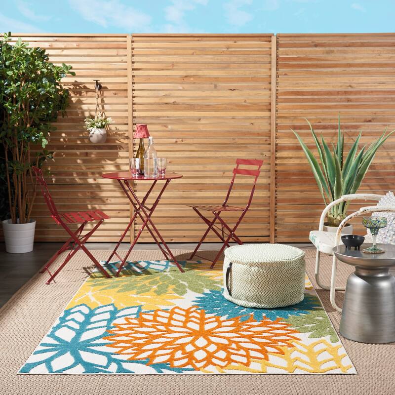 Nourison Aloha Floral Modern Indoor/Outdoor Area Rug