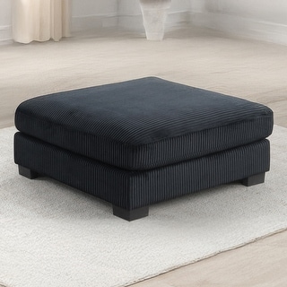 Bentley Ottoman Gray / Cream / Black